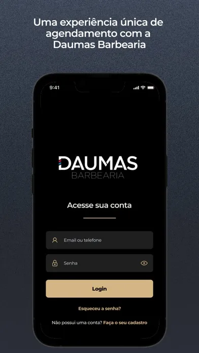 Capturas de tela do Daumas Barbearia