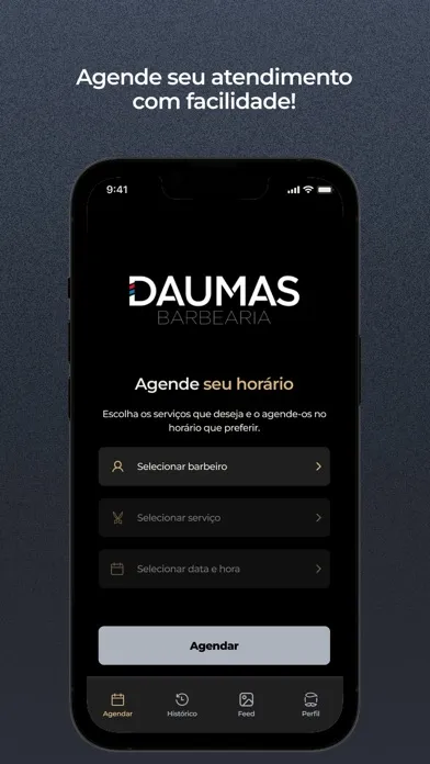 Capturas de tela do Daumas Barbearia