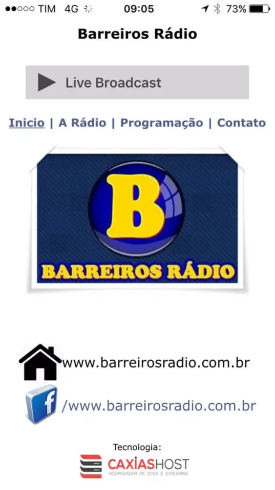 Barreiros Rádio Web应用截图
