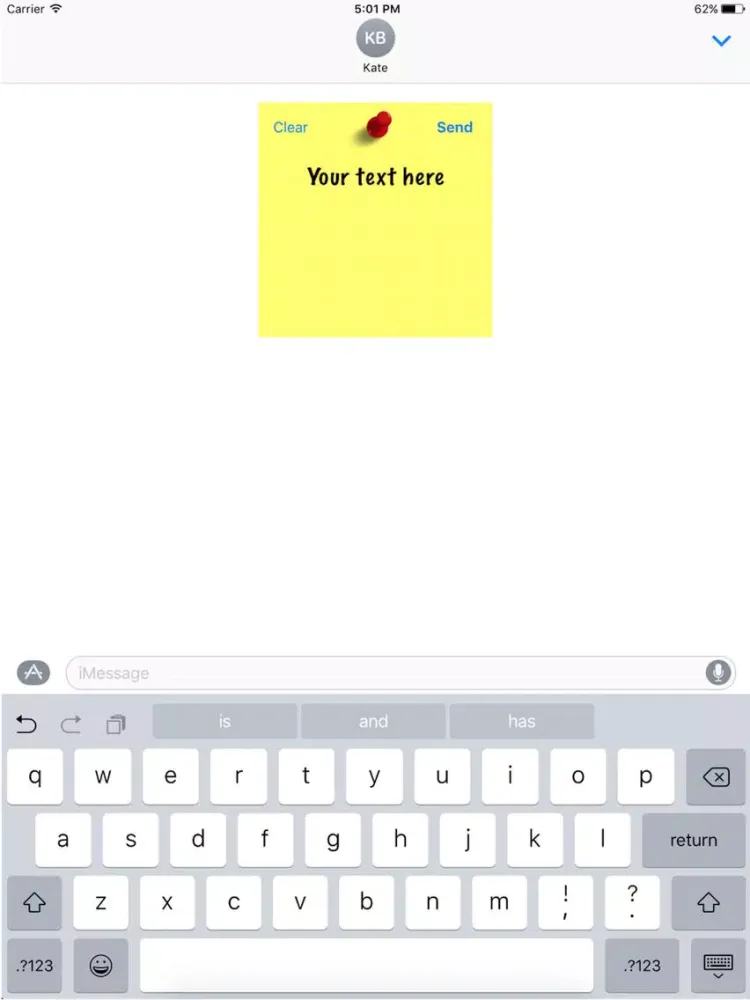 Quicky Sticky Messages iPad 应用截图