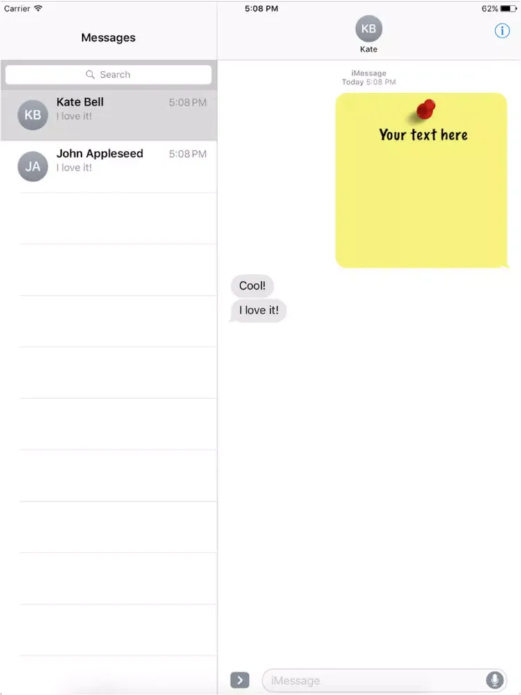 Quicky Sticky Messages iPad 应用截图