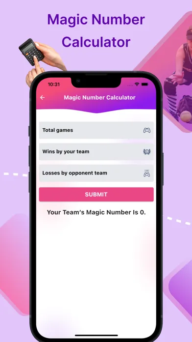 Baseball sports Calculator Screenshots