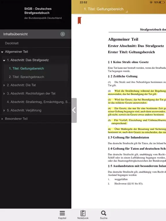 StGB - Deutsches Strafgesetzbuch iPad  Ekran Görüntüleri