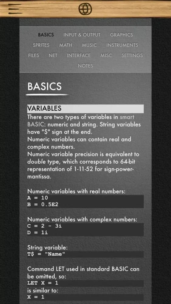 "Smart BASIC" programming language スクリーンショット