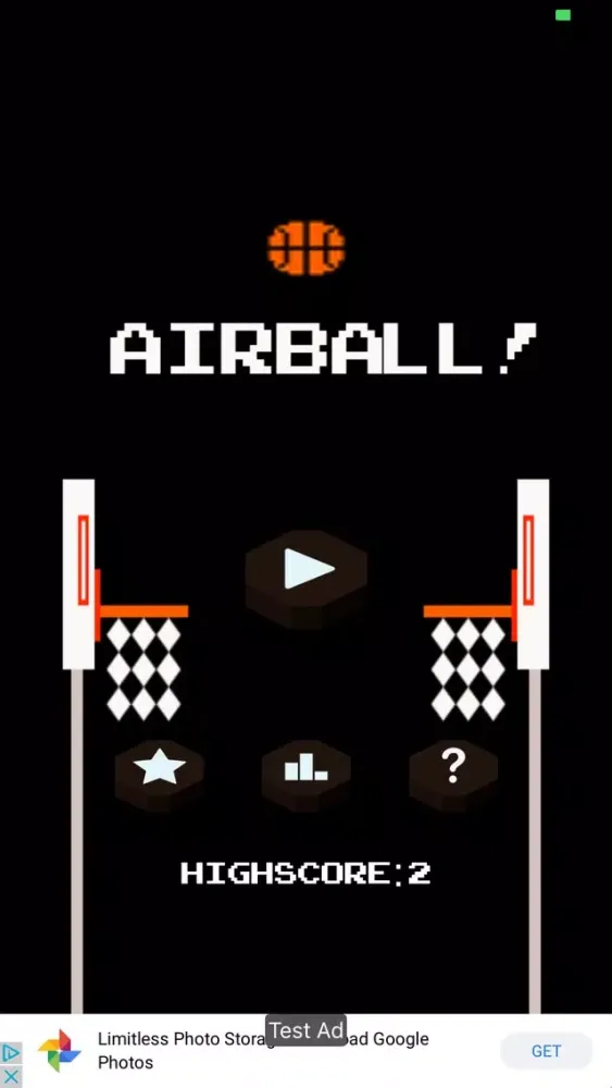Ảnh chụp màn hình của AirBall!