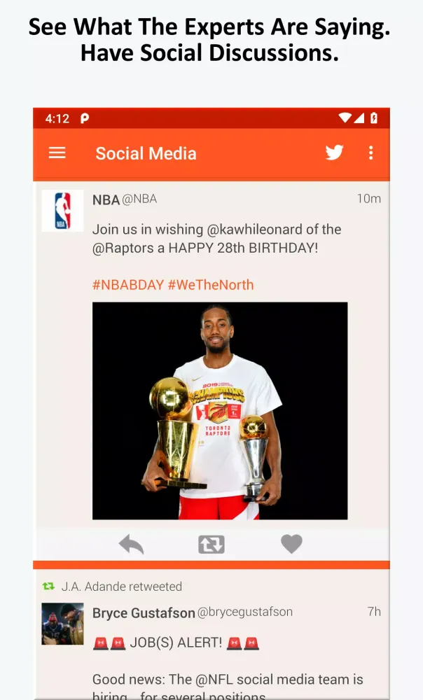 Capturas de tela do Basketball News