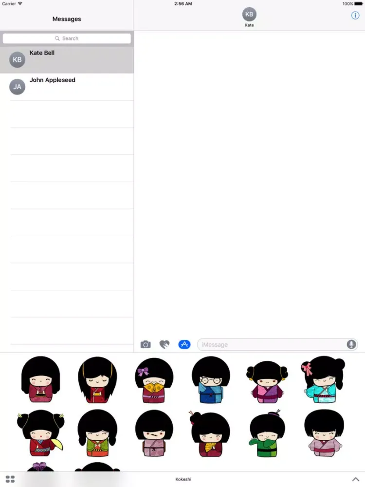 تصاویر Kokeshi Animated Japanese Dolls iPad 