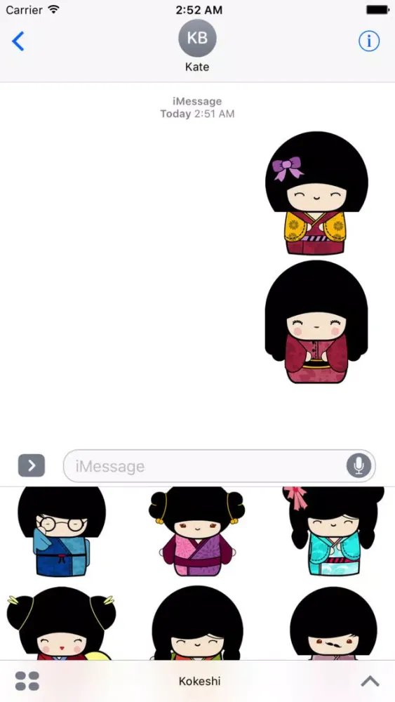 تصاویر Kokeshi Animated Japanese Dolls