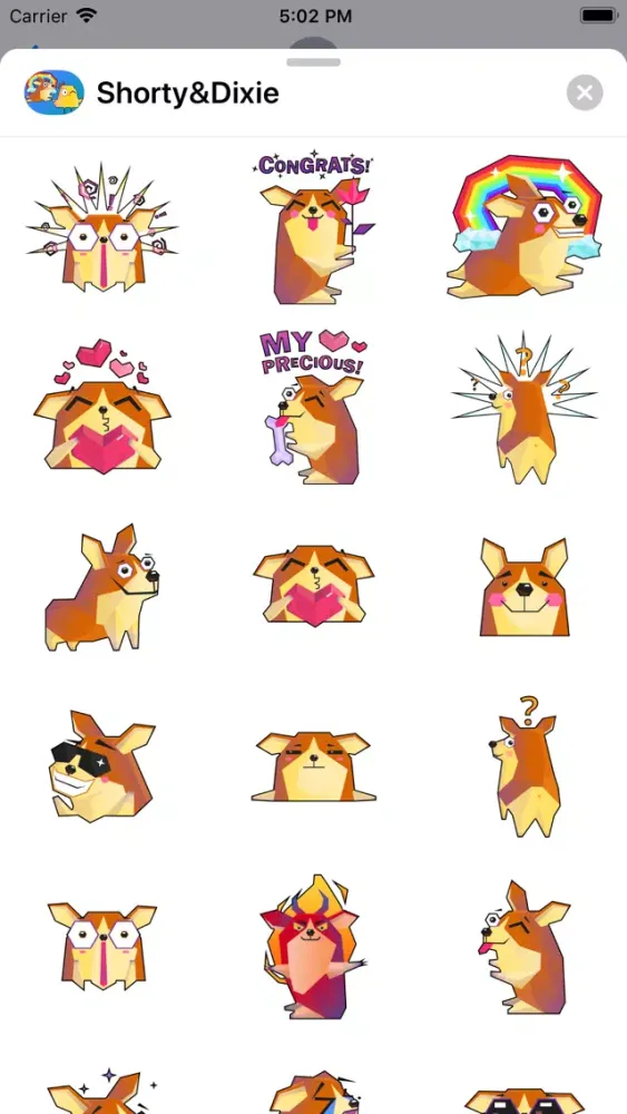 Capturas de tela do Shorty & Dixie Stickers