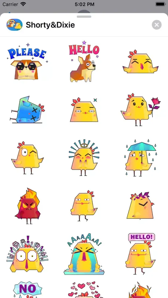 Capturas de tela do Shorty & Dixie Stickers
