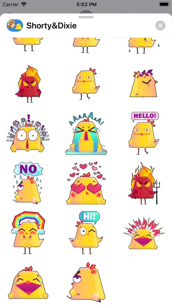Capturas de tela do Shorty & Dixie Stickers