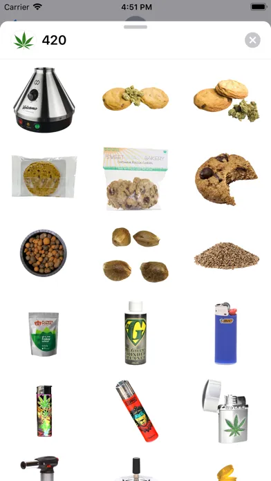 ภาพหน้าจอของ 420 Leafs Stickers