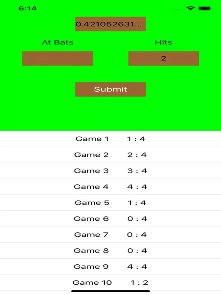 تصاویر Batting Average Calculator iPad 