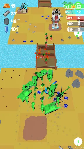 Tangkapan skrin Islands Control: Army War