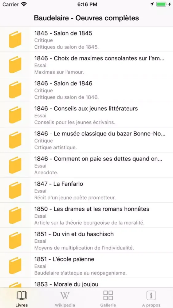 Baudelaire Oeuvres complètes स्क्रीनशॉट
