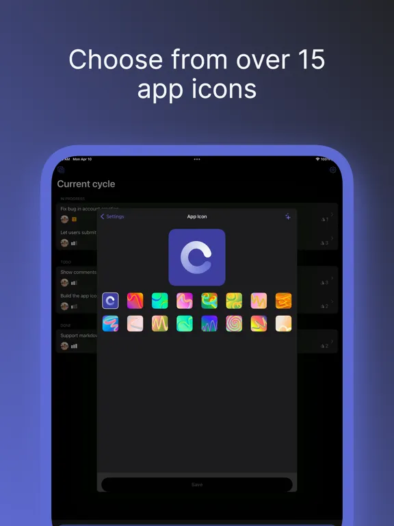 Changes for Linear iPad  Screenshots