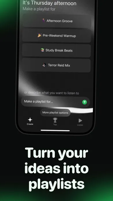 AI Playlist Maker: PlaylistAI スクリーンショット