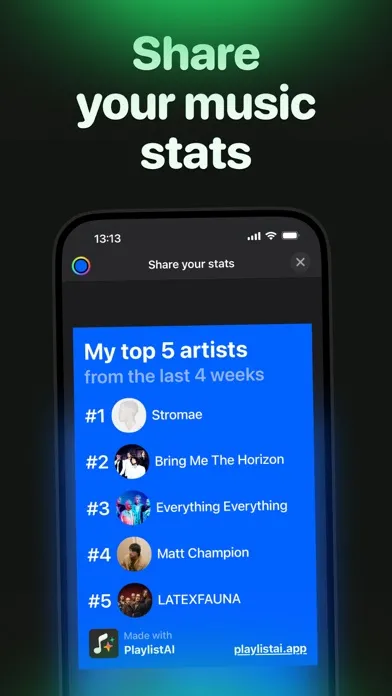 AI Playlist Maker: PlaylistAI スクリーンショット