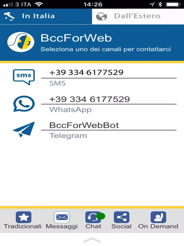 BccForWeb Servizio Clienti iPad  Ekran Görüntüleri