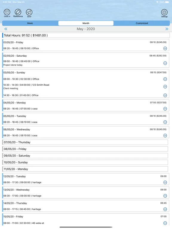 Screenshot di Time Sheet - Employee iPad 