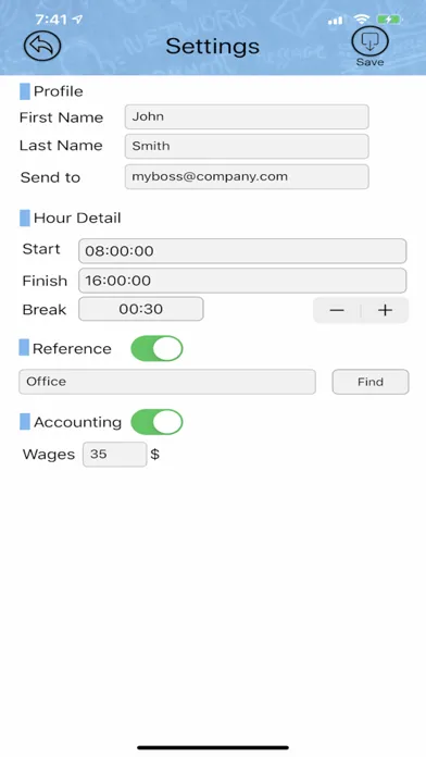Screenshot di Time Sheet - Employee
