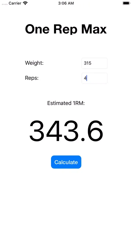 Capturas de pantalla de 1RM Calculator - Simple