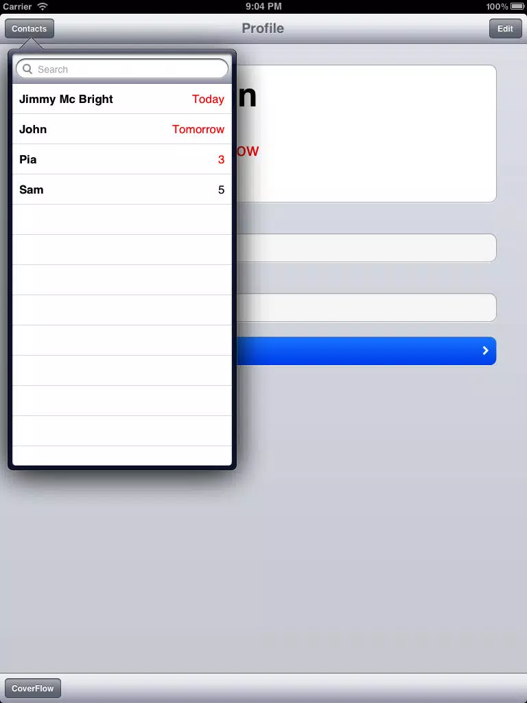 Birthday Reminder Plus iPad  স্ক্রিনশট