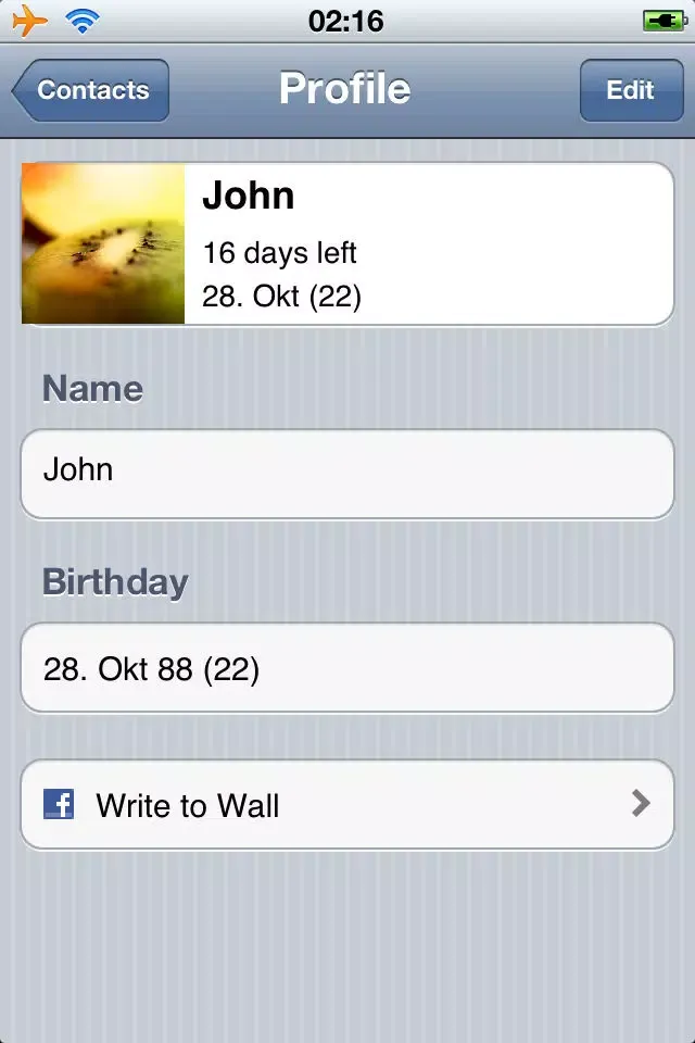 Birthday Reminder Plus 스크린샷