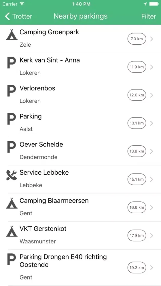 Captures d'écran de Camperapp