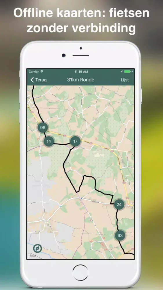 Tangkapan layar Fietsknooppunten: Vlaanderen