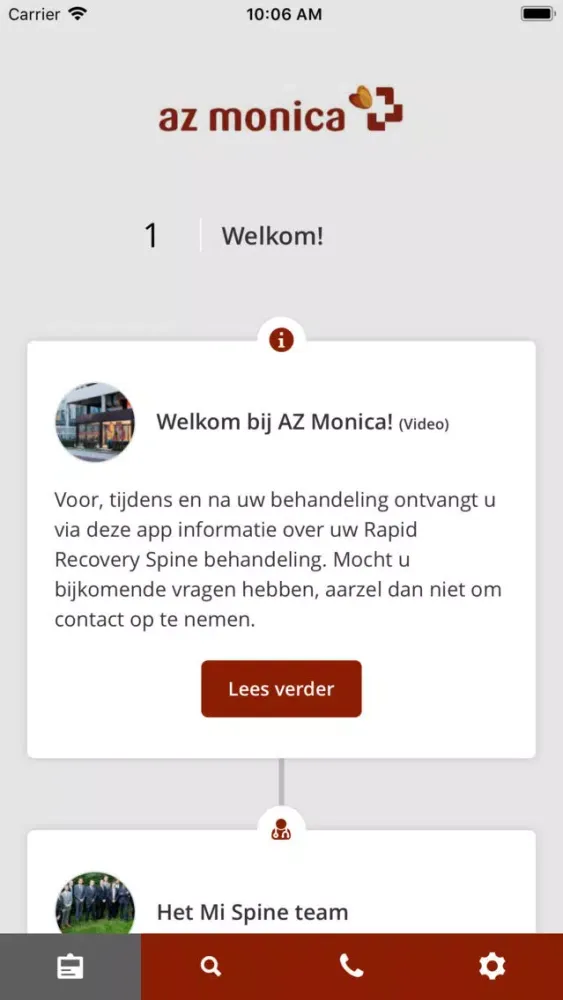 AZ Monica patient journey 스크린샷