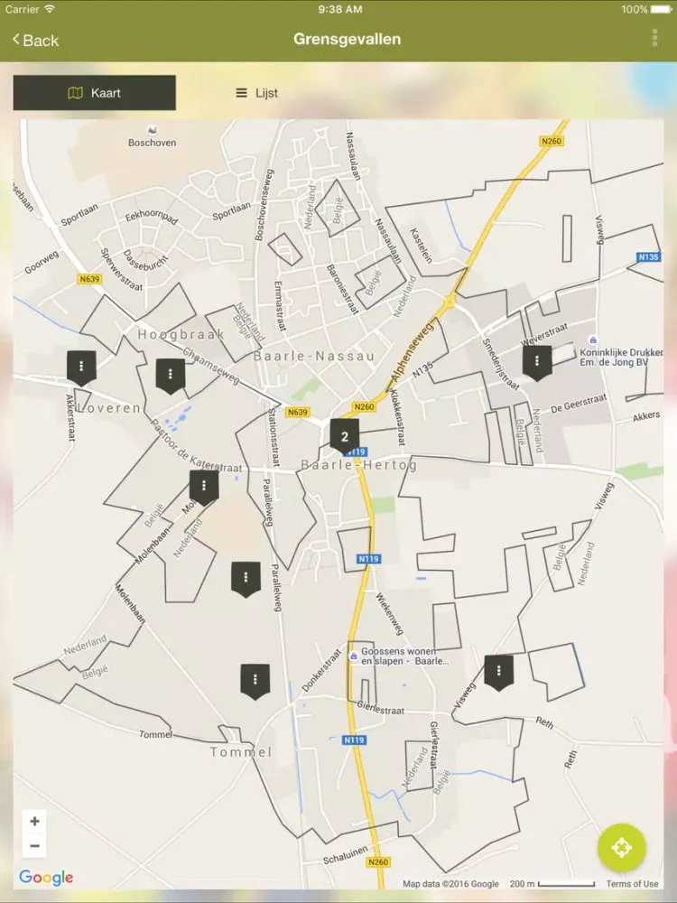 ภาพหน้าจอของ Baarle City Guide iPad 