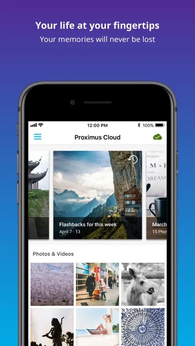 Zrzuty ekranu Proximus Cloud