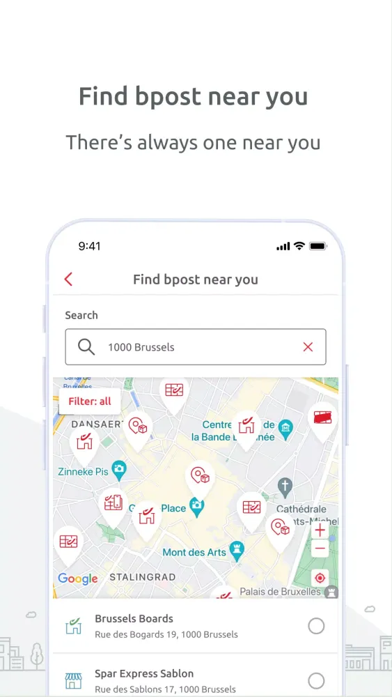 My bpost Screenshots
