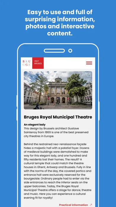 Ảnh chụp màn hình của Visit Bruges route app