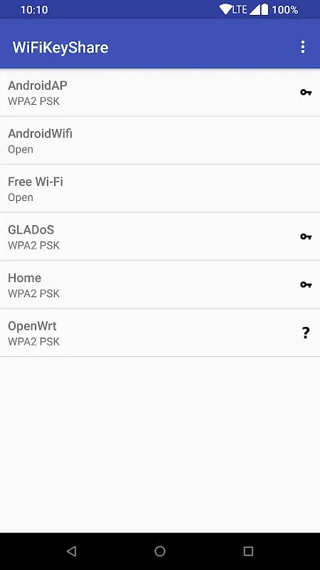 WiFiKeyShare Screenshots