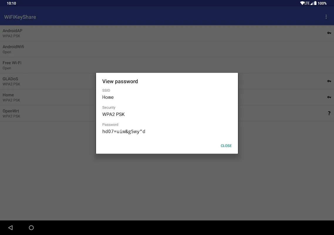 WiFiKeyShare Screenshots