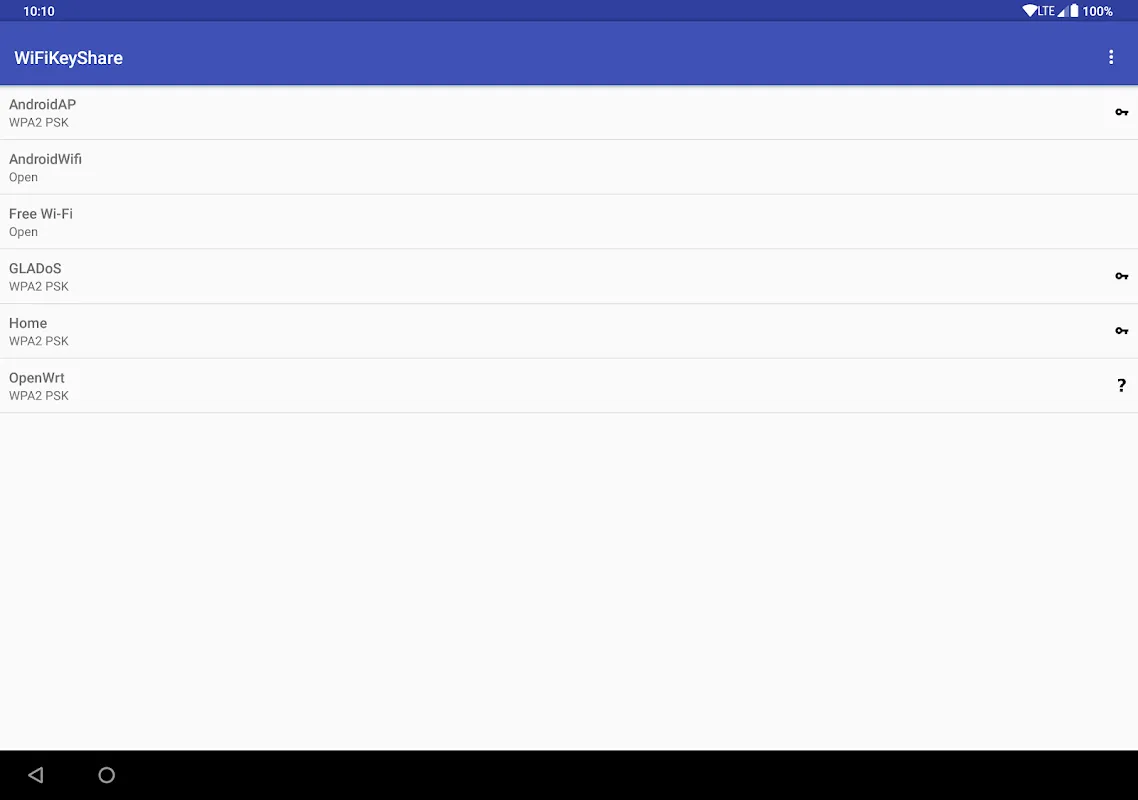 WiFiKeyShare Screenshots