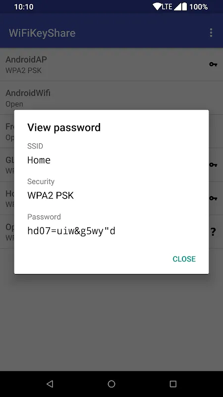 WiFiKeyShare Screenshots