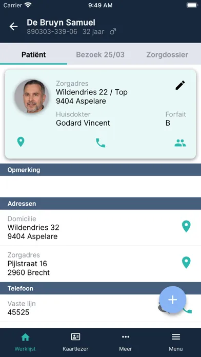 Tangkapan skrin CareConnect Nurse Go