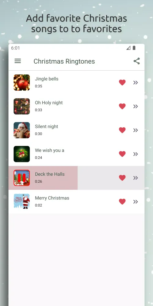 Captures d'écran de Christmas ringtones
