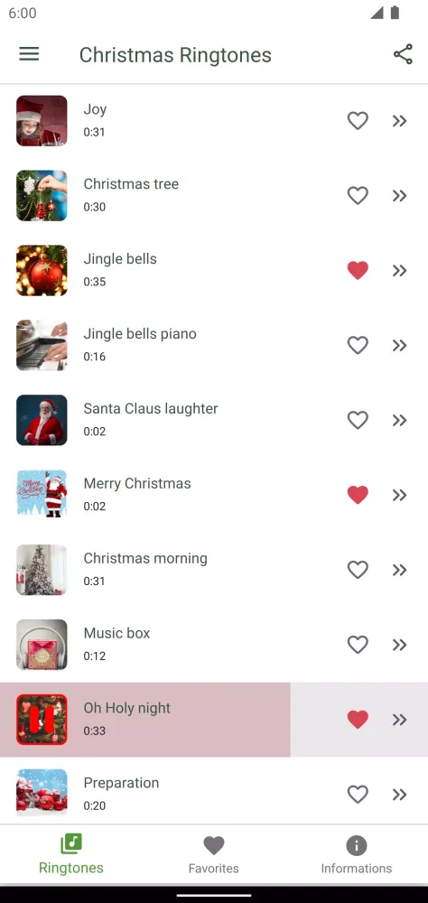 Captures d'écran de Christmas ringtones