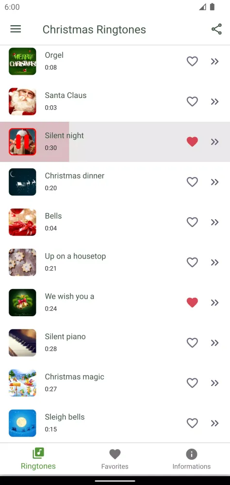 Captures d'écran de Christmas ringtones