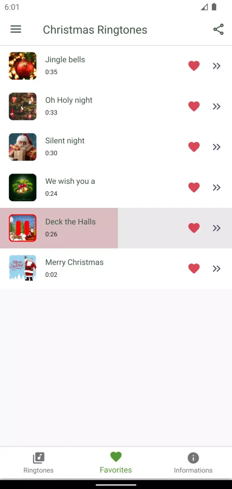 Captures d'écran de Christmas ringtones