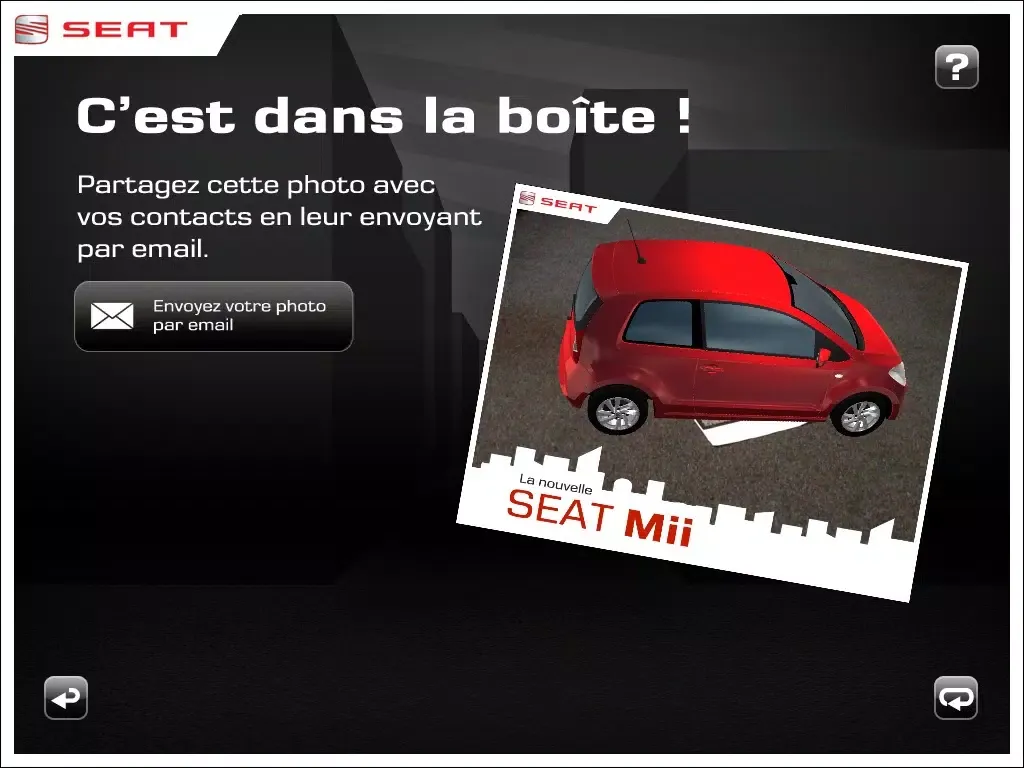 ภาพหน้าจอของ Seat Mii AR iPad 