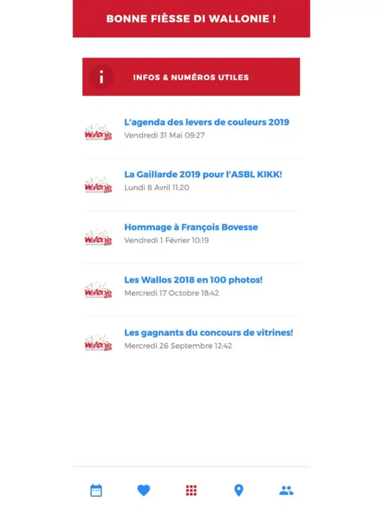 Capturas de tela do Fêtes de Wallonie iPad 