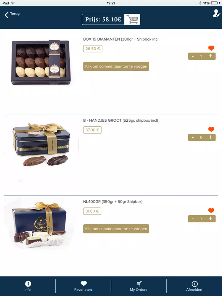 Burie Chocolatier iPad  Screenshots
