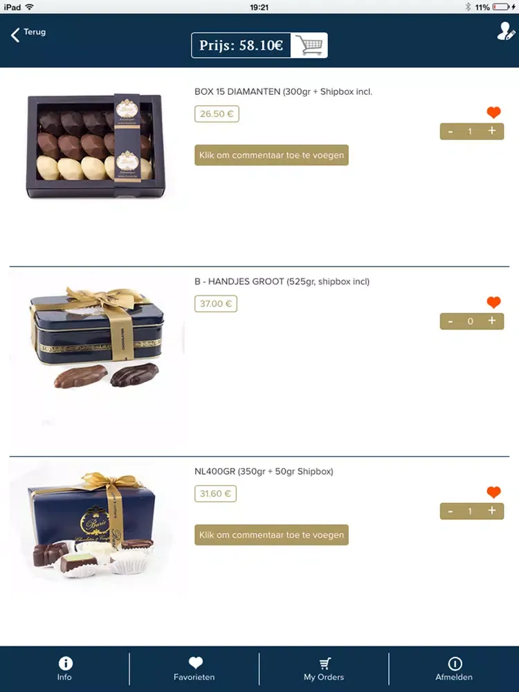 Burie Chocolatier iPad  Ekran Görüntüleri