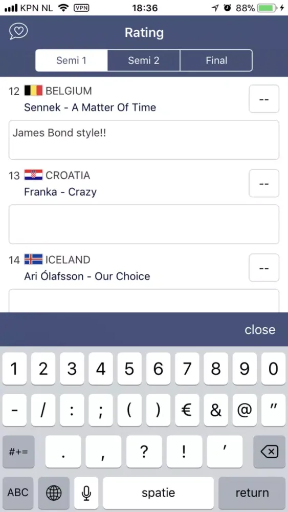 تصاویر Eurovision Rating 2018