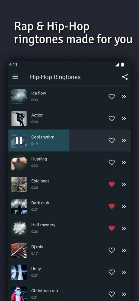 Ảnh chụp màn hình của Hip-Hop Ringtones